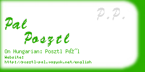 pal posztl business card